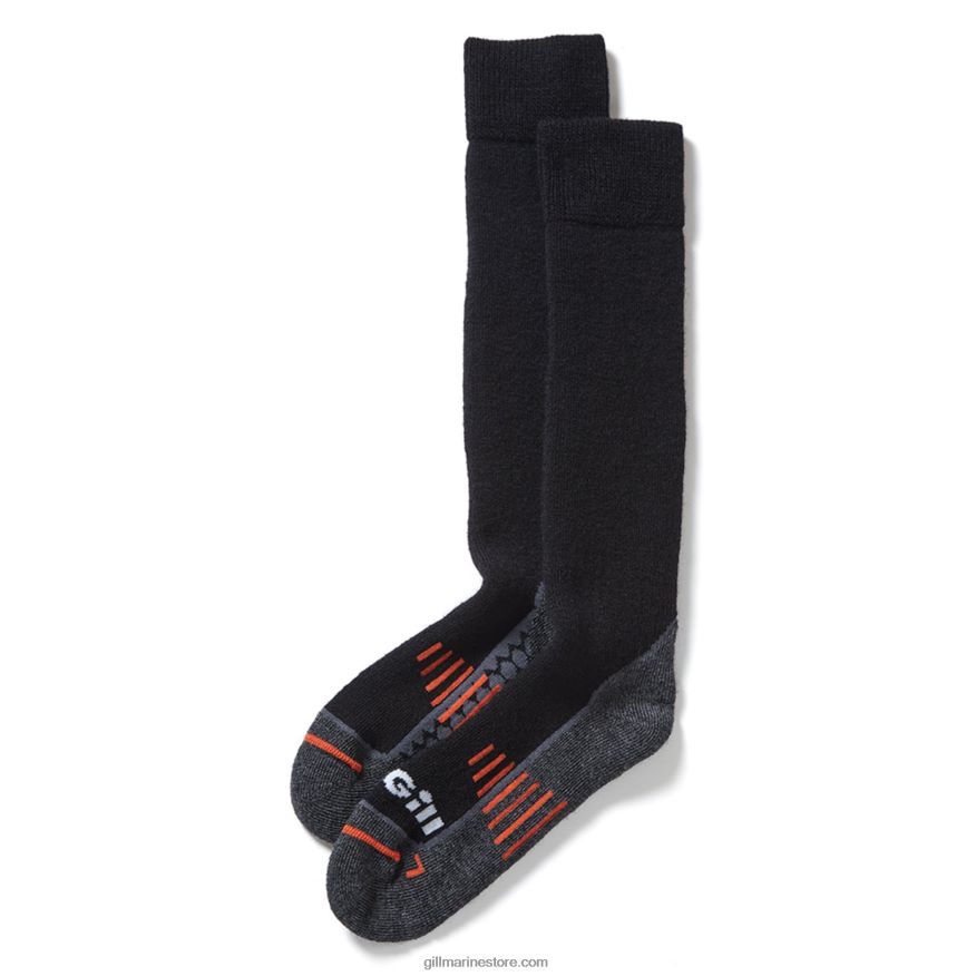 Gill Marine chaussettes en laine mérinos DDP04L162 noir
