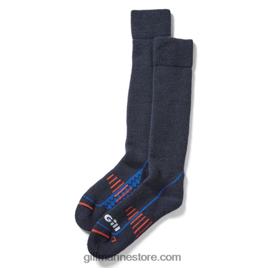 Gill Marine chaussettes en laine mérinos DDP04L477 marine