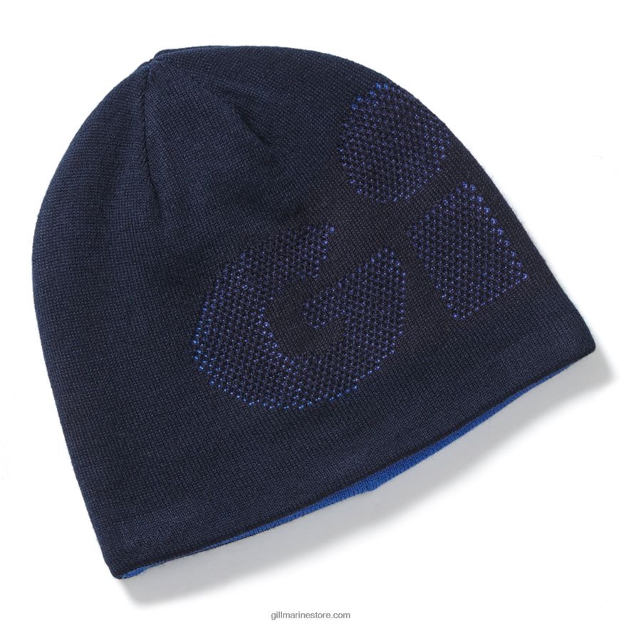 Gill Marine bonnet en maille réversible DDP04L168 bleu marine