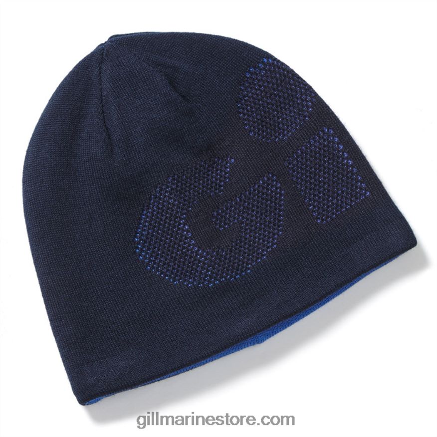 Gill Marine bonnet en maille réversible DDP04L325 bleu marine
