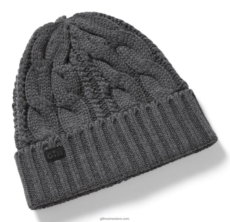 Gill Marine bonnet en maille torsadée DDP04L597 mélange de graphite
