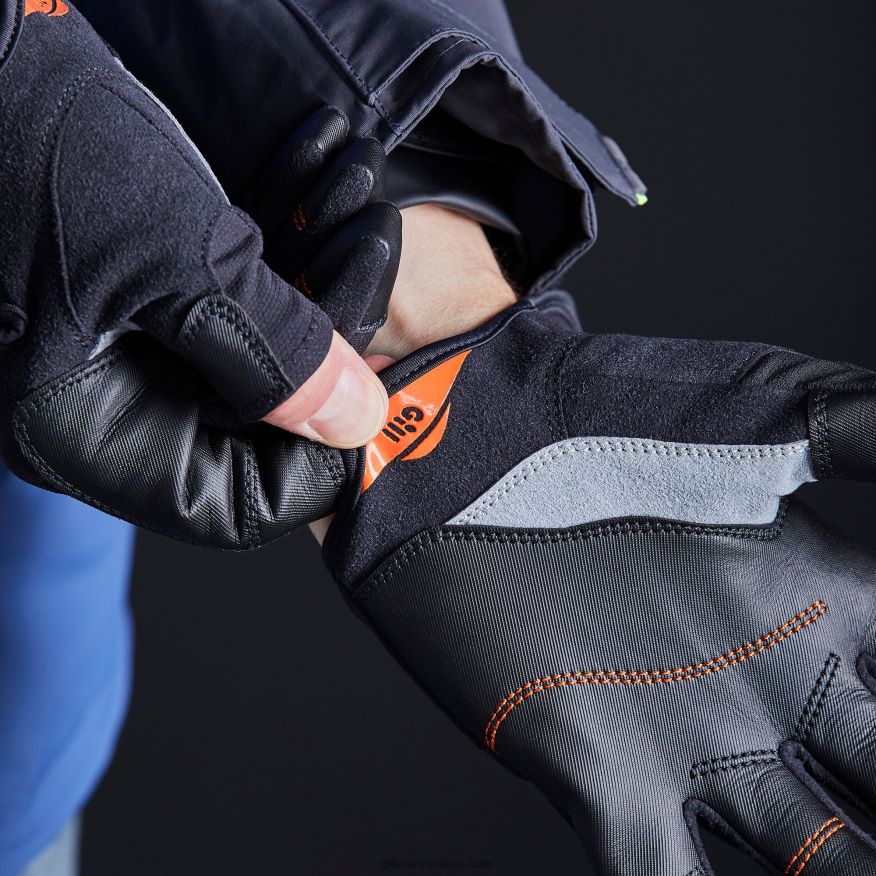 Gill Marine gants de championnat - doigt long DDP04L138 noir