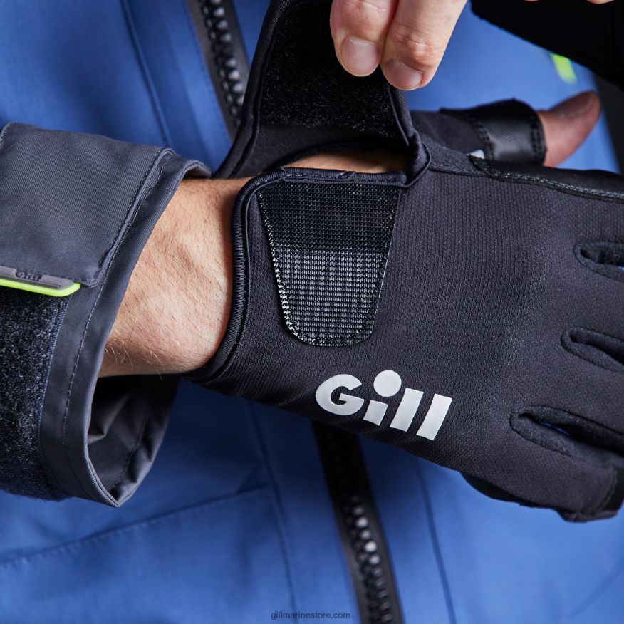 Gill Marine gants de championnat - doigt long DDP04L469 noir