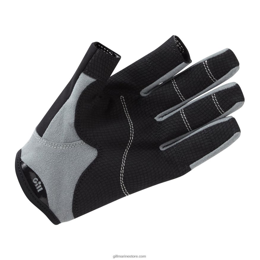 Gill Marine gants de matelot - doigt long DDP04L467 noir