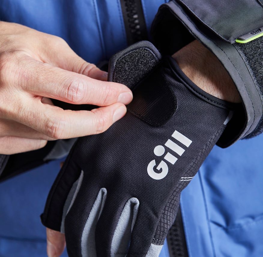 Gill Marine gants de matelot - doigt long DDP04L467 noir