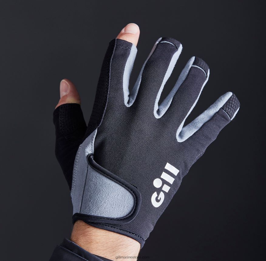 Gill Marine gants de matelot - doigt long DDP04L467 noir