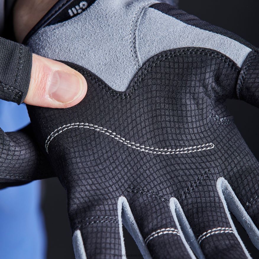 Gill Marine gants de matelot junior - doigt long DDP04L136 noir