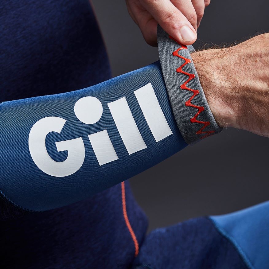 Gill Marine haut coupe-feu de course DDP04L578 denim foncé et orange