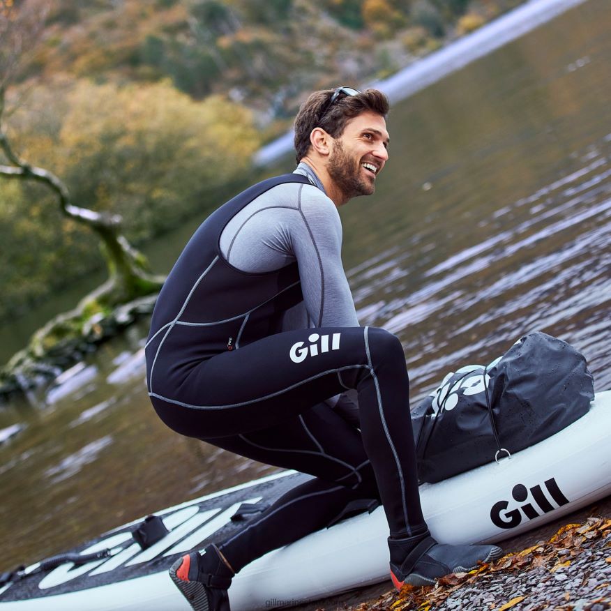Gill Marine caleçon long dynamique pour hommes DDP04L520 noir