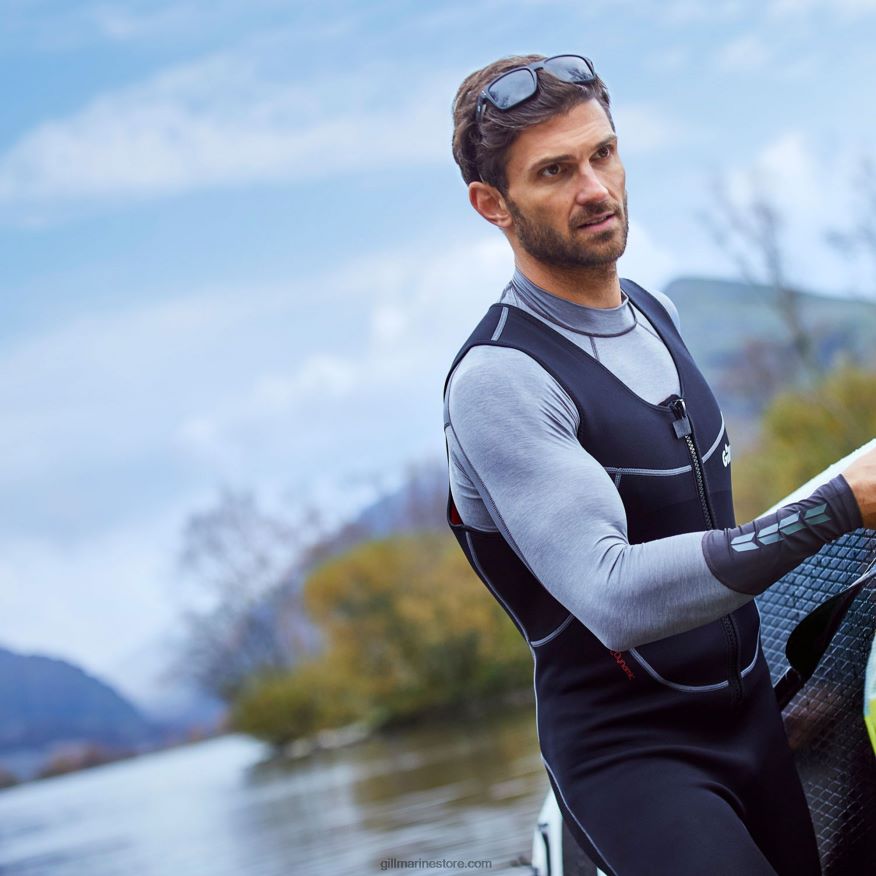 Gill Marine caleçon long dynamique pour hommes DDP04L520 noir