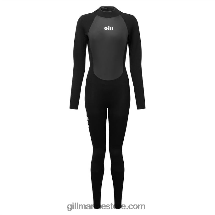 Gill Marine combinaison de poursuite femme zip dorsal 4/3mm DDP04L341 noir
