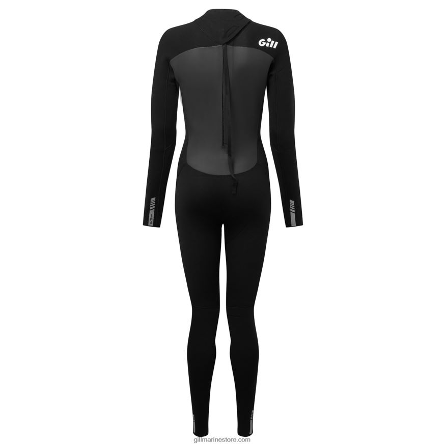 Gill Marine combinaison de poursuite femme zip dorsal 4/3mm DDP04L341 noir