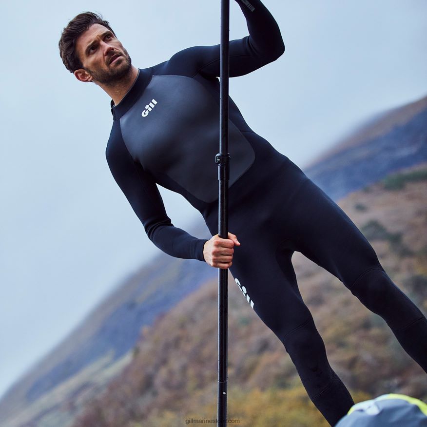 Gill Marine combinaison de poursuite homme zip dorsal 4/3mm DDP04L81 noir