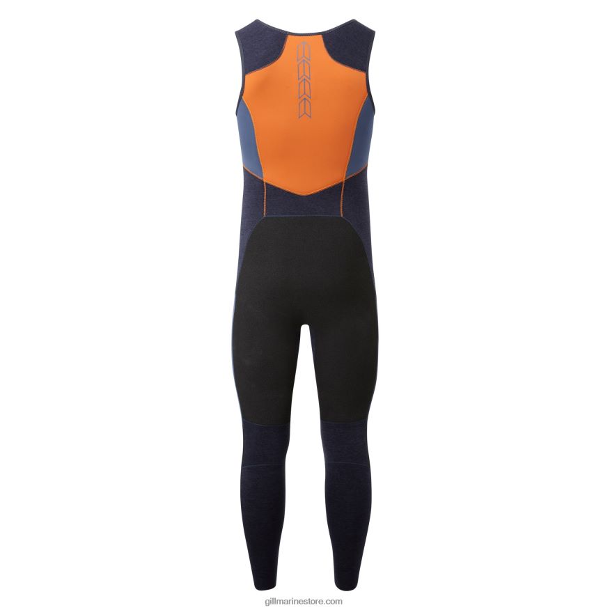 Gill Marine combinaison skiff race firecell homme DDP04L567 denim foncé et orange