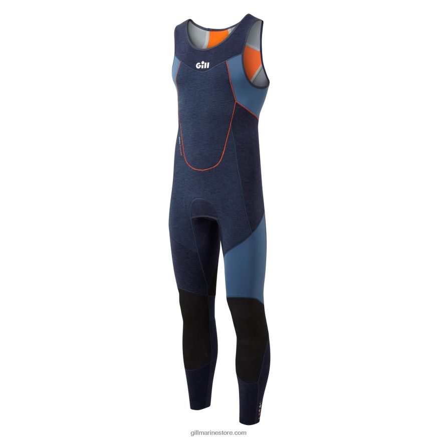 Gill Marine combinaison skiff race firecell homme DDP04L567 denim foncé et orange