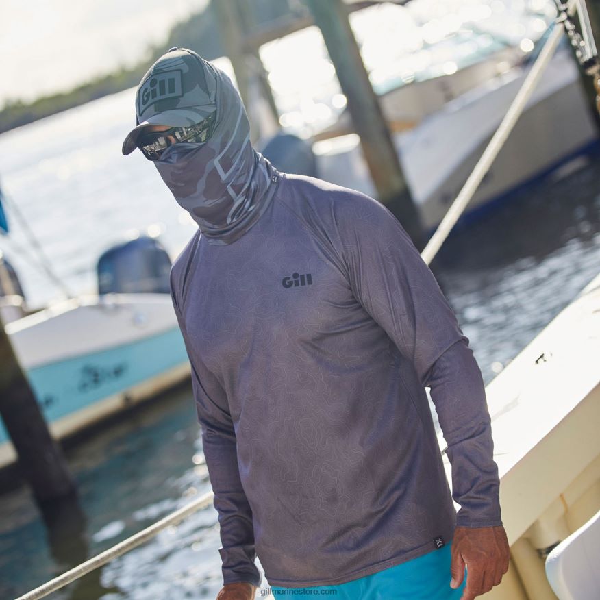 Gill Marine Haut à manches longues xpel tec - camouflage étain DDP04L398