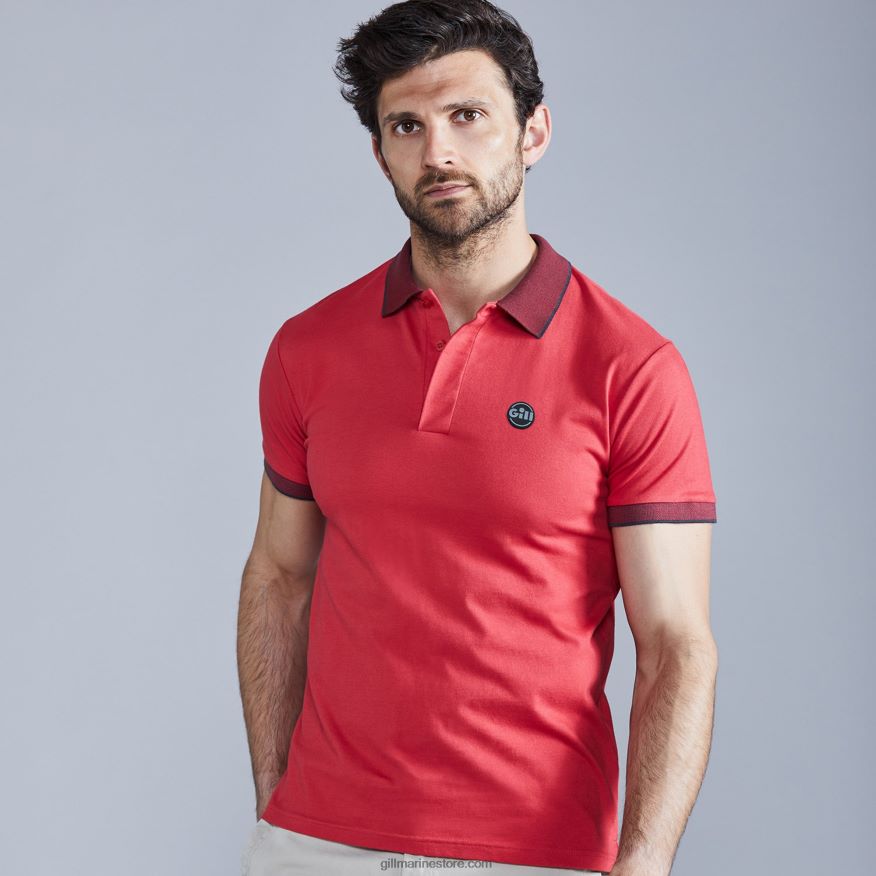 Gill Marine Lucca polo DDP04L124 branchies rouges