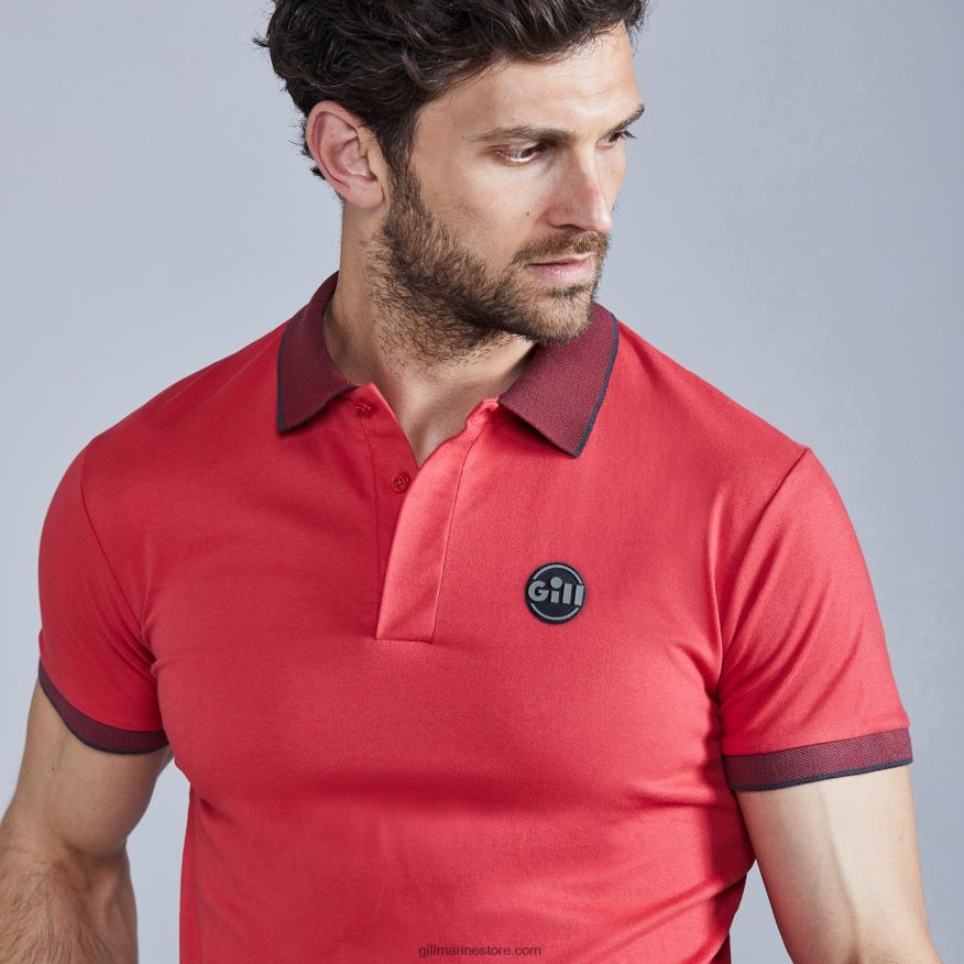 Gill Marine Lucca polo DDP04L124 branchies rouges