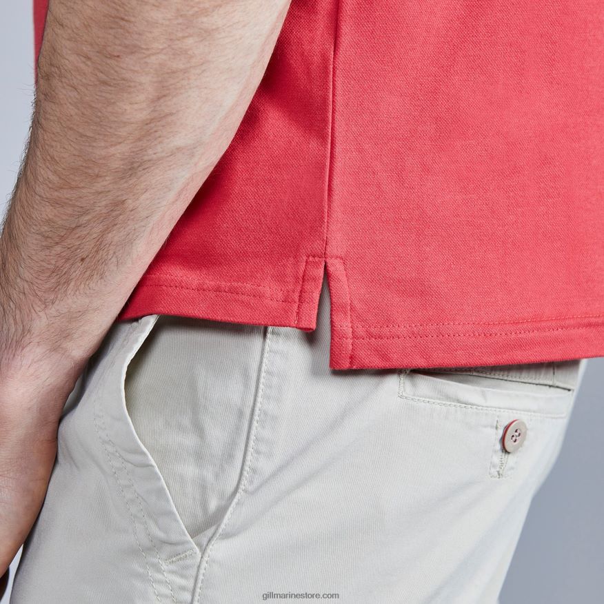 Gill Marine Lucca polo DDP04L124 branchies rouges
