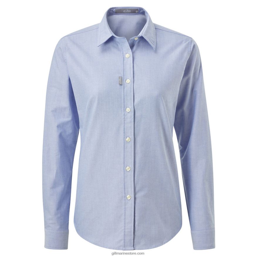 Gill Marine chemise oxford à manches longues pour femmes DDP04L298 bleu
