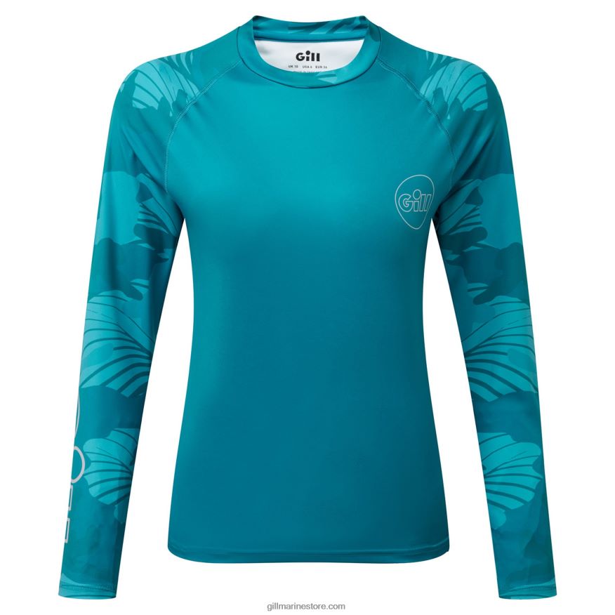 Gill Marine haut xpel tec à manches longues et camouflage sur les bras pour femmes DDP04L397