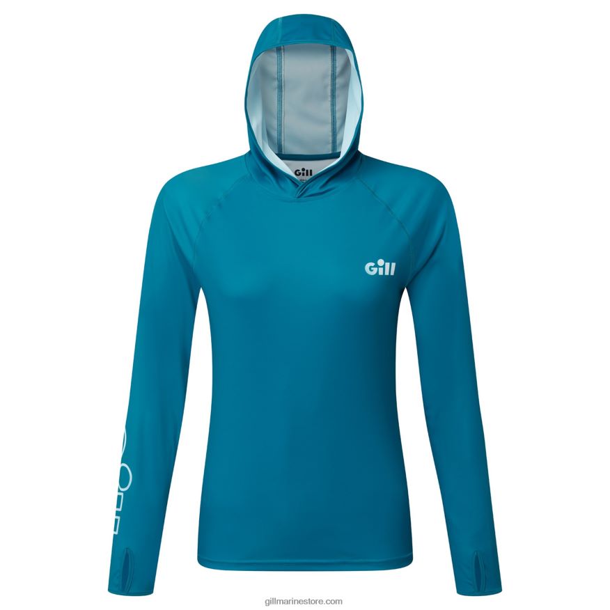 Gill Marine sweat à capuche xpel tec pour femme DDP04L413 bleu piscine