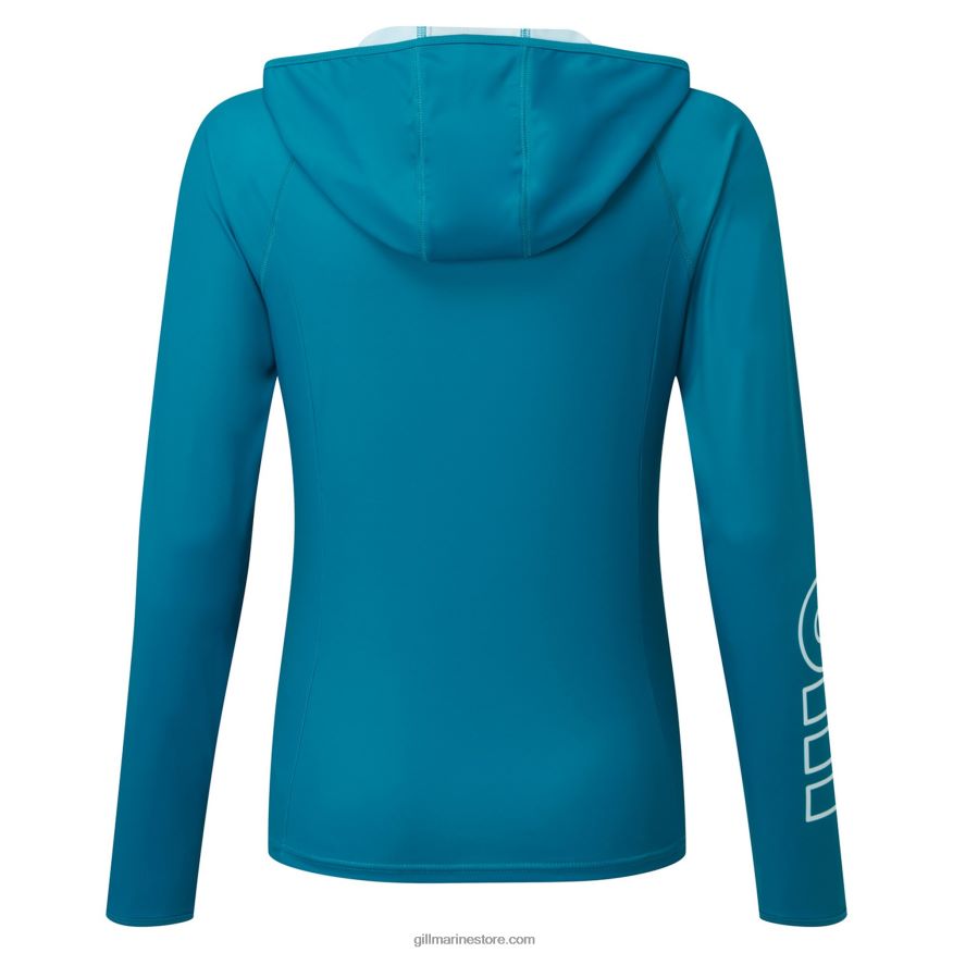 Gill Marine sweat à capuche xpel tec pour femme DDP04L413 bleu piscine
