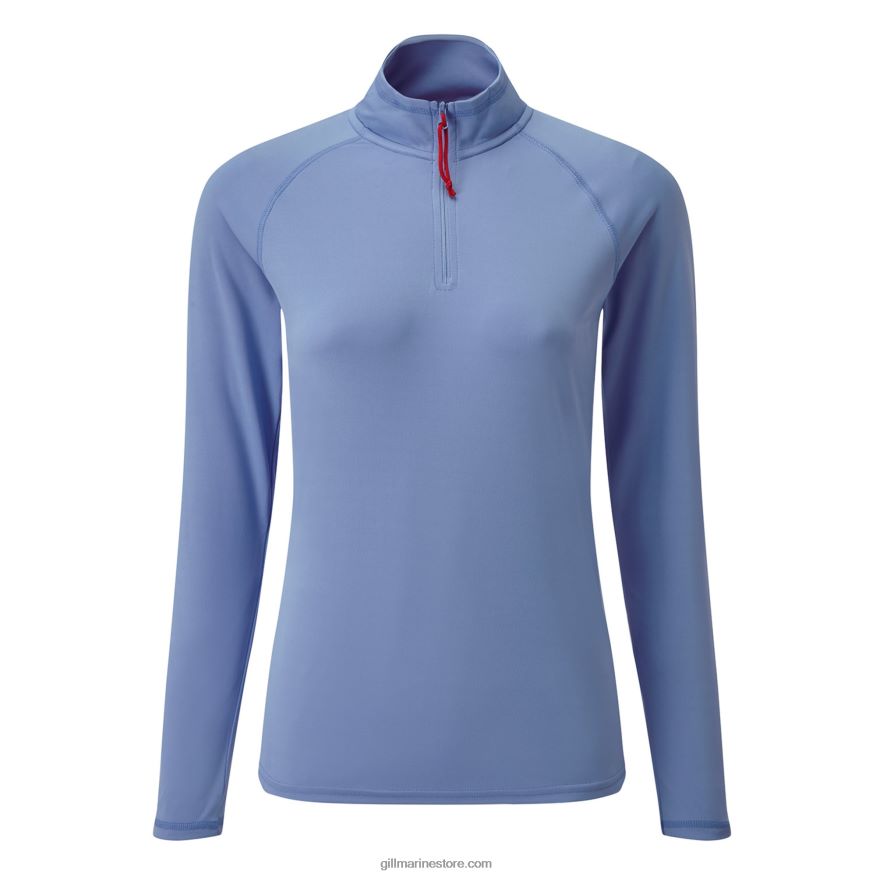 Gill Marine t-shirt zippé à manches longues uv tec pour femmes DDP04L494