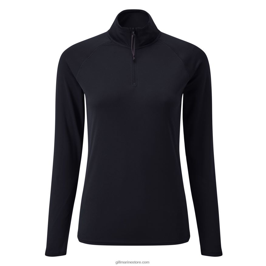 Gill Marine t-shirt zippé uv tec pour femmes - manches longues DDP04L201 marine