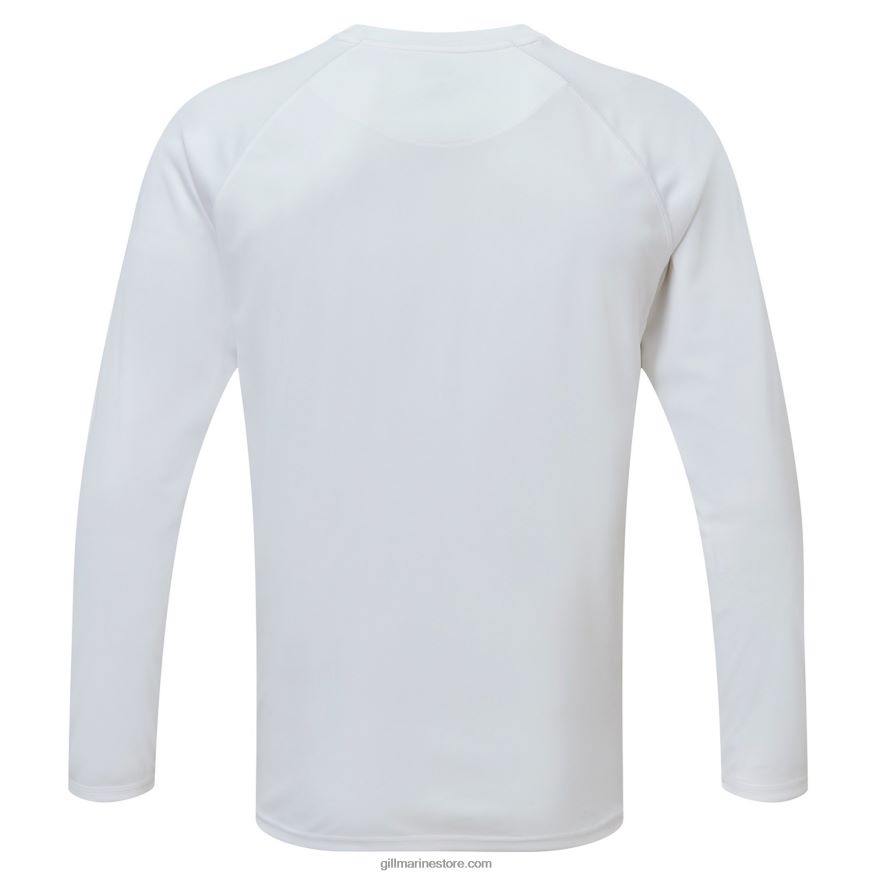 Gill Marine xpel tec haut à manches longues en blanc DDP04L407