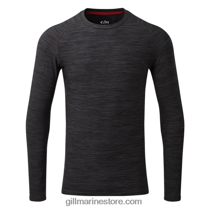 Gill Marine col rond pour hommes - manches longues DDP04L317 cendre