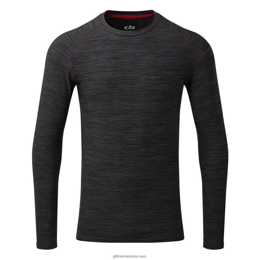 Gill Marine col rond pour hommes - manches longues DDP04L317 cendre