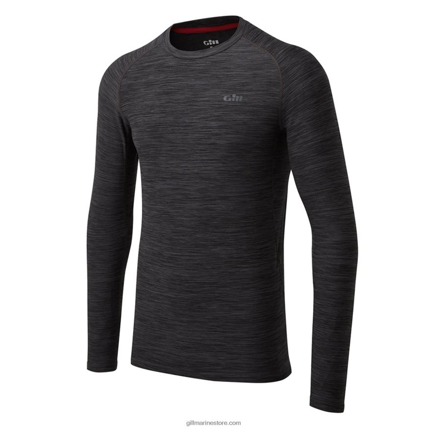 Gill Marine col rond pour hommes - manches longues DDP04L317 cendre