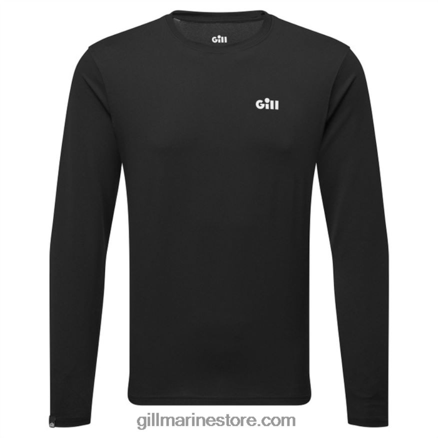 Gill Marine holcombe crew pour hommes - manches longues DDP04L321 noir