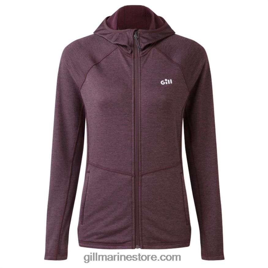 Gill Marine sweat à capuche femme DDP04L171 figue