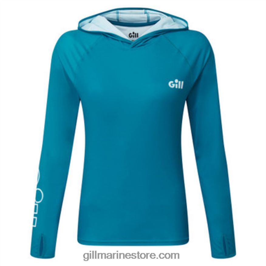 Gill Marine sweat à capuche xpel tec pour femme DDP04L48 bleu piscine