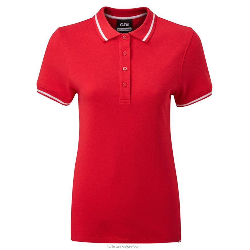 Gill Marine polo pour femme DDP04L247 rouge