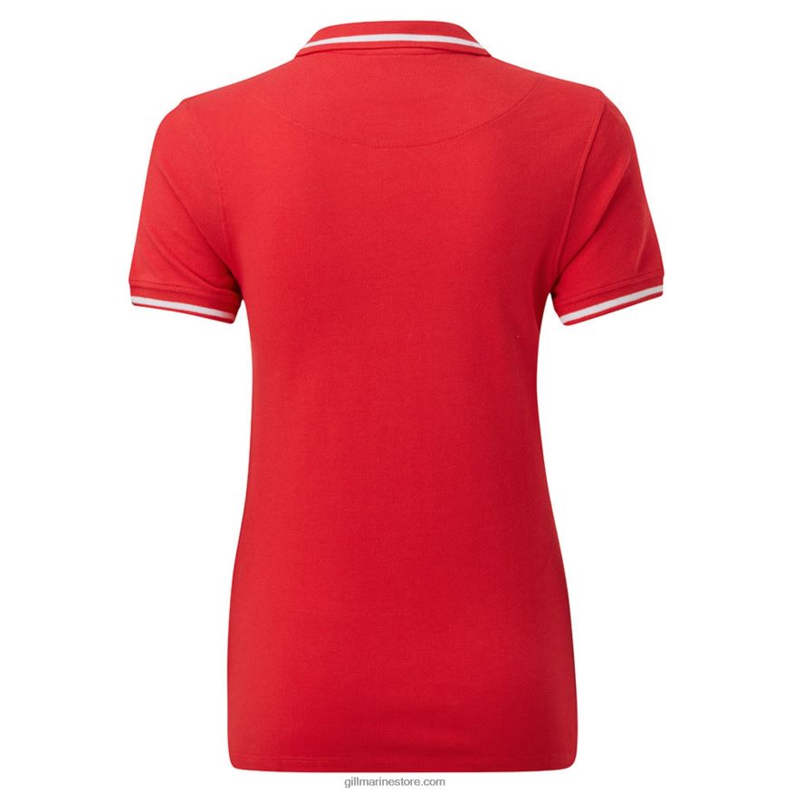 Gill Marine polo pour femme DDP04L247 rouge