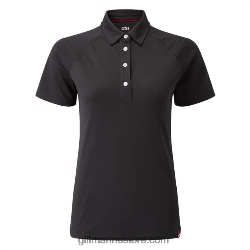 Gill Marine polo uv tec femme DDP04L174 charbon
