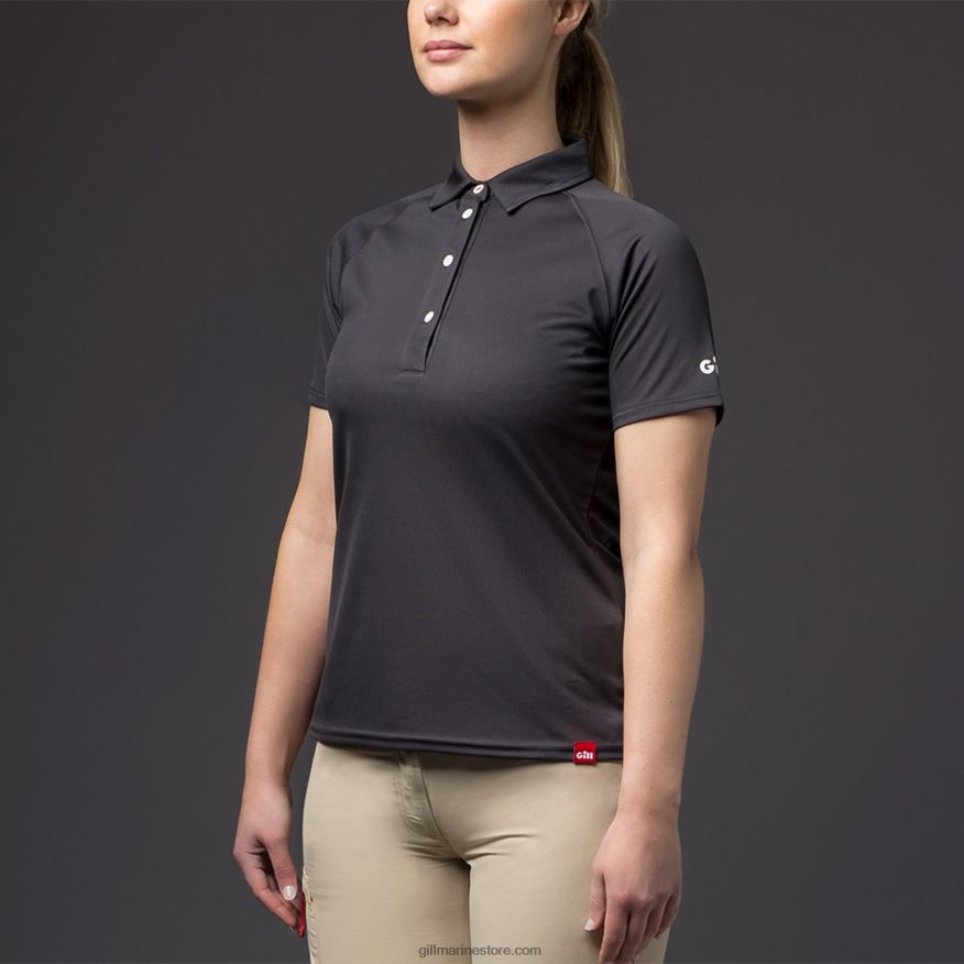Gill Marine polo uv tec femme DDP04L511 charbon