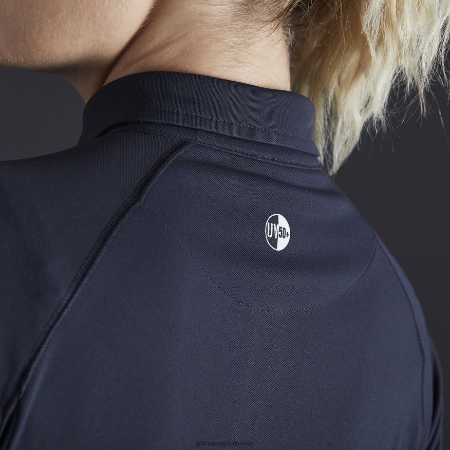 Gill Marine polo uv tec femme DDP04L511 charbon