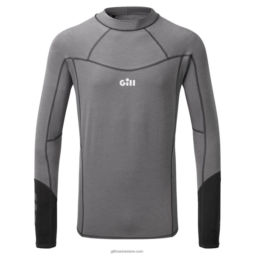Gill Marine gilet anti-éruption eco pro à manches longues pour hommes DDP04L473 gris chiné