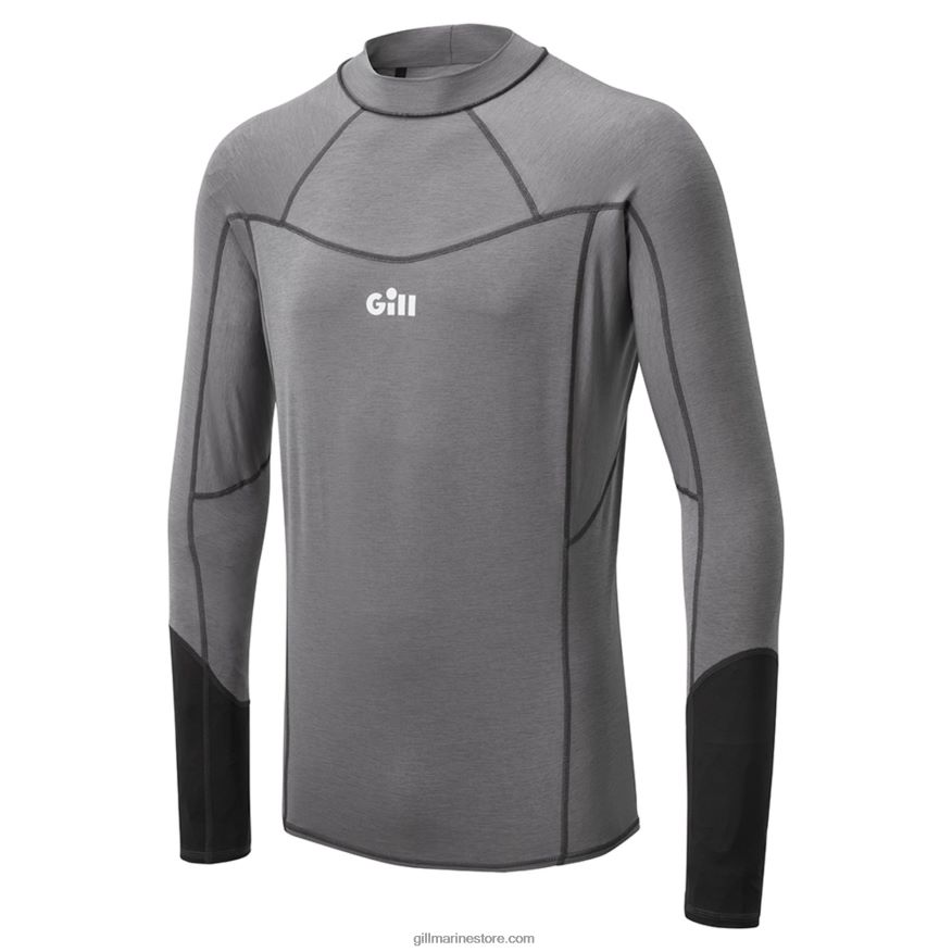 Gill Marine gilet anti-éruption eco pro à manches longues pour hommes DDP04L473 gris chiné