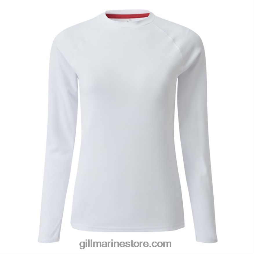 Gill Marine t-shirt à manches longues uv tec pour femmes DDP04L512 blanc