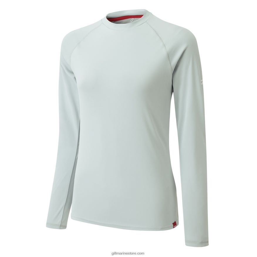Gill Marine t-shirt à manches longues uv tec pour femmes DDP04L513 gris moyen