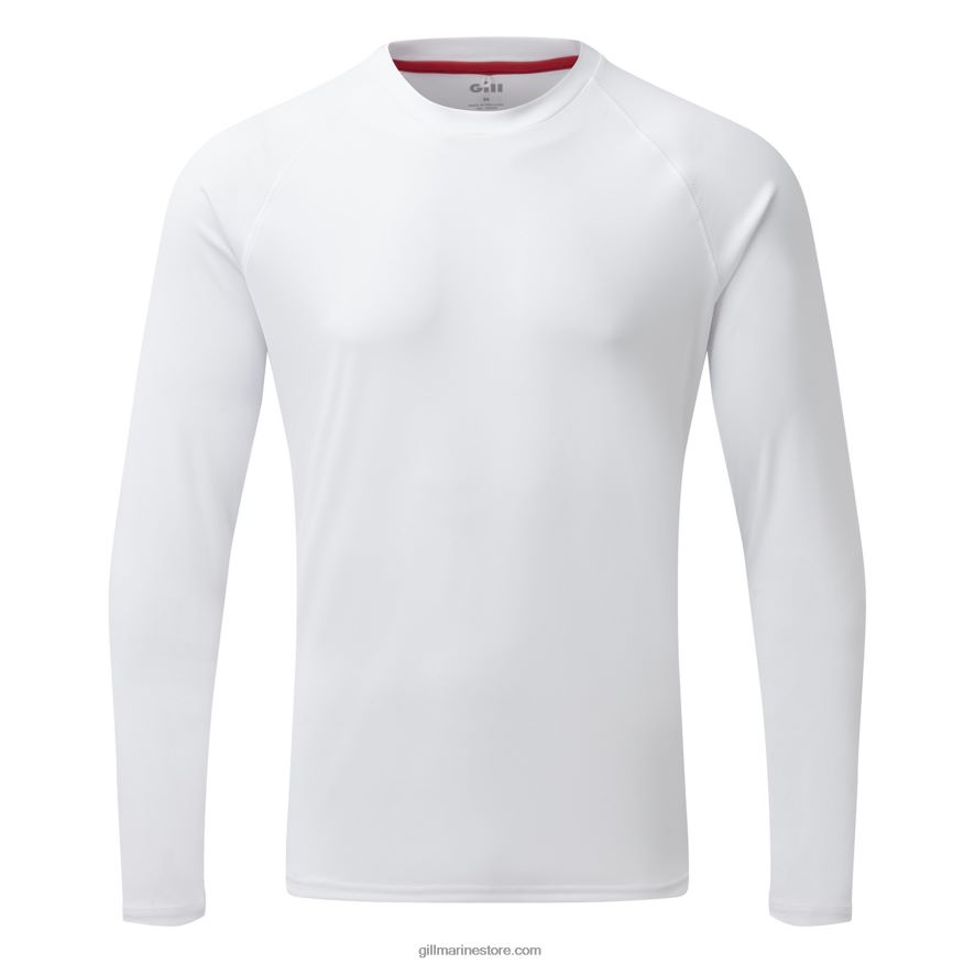 Gill Marine t-shirt uv tec pour hommes - manches longues DDP04L128 blanc