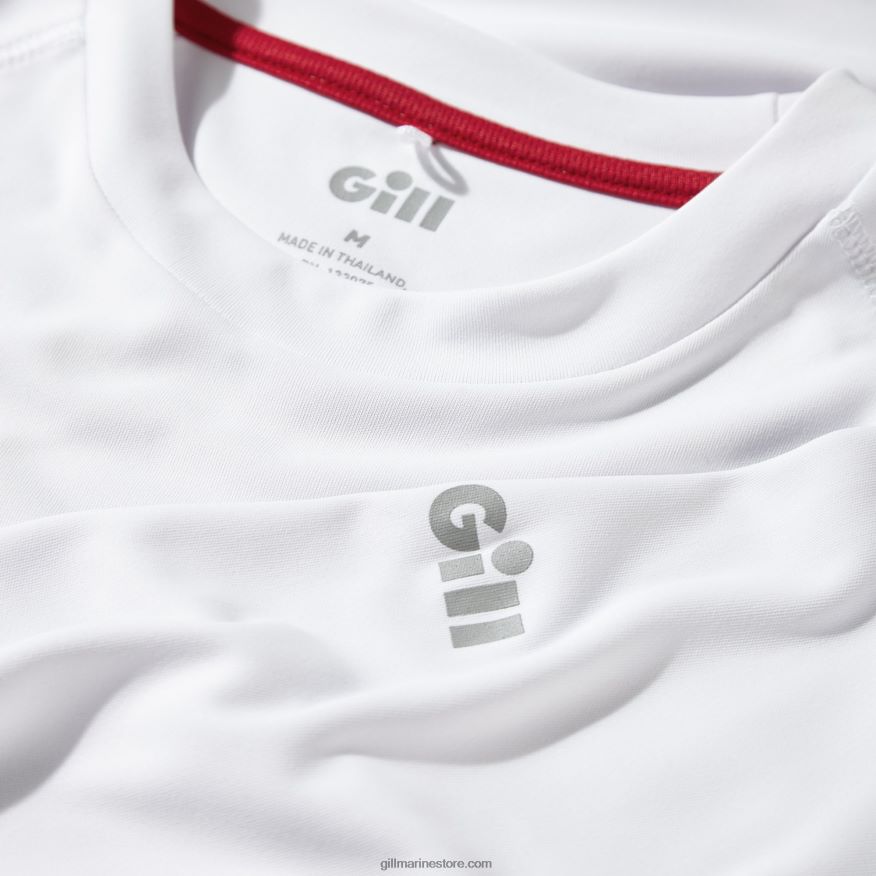 Gill Marine t-shirt uv tec pour hommes - manches longues DDP04L128 blanc