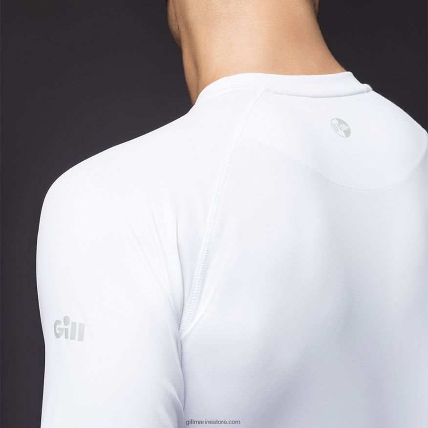 Gill Marine t-shirt uv tec pour hommes - manches longues DDP04L128 blanc