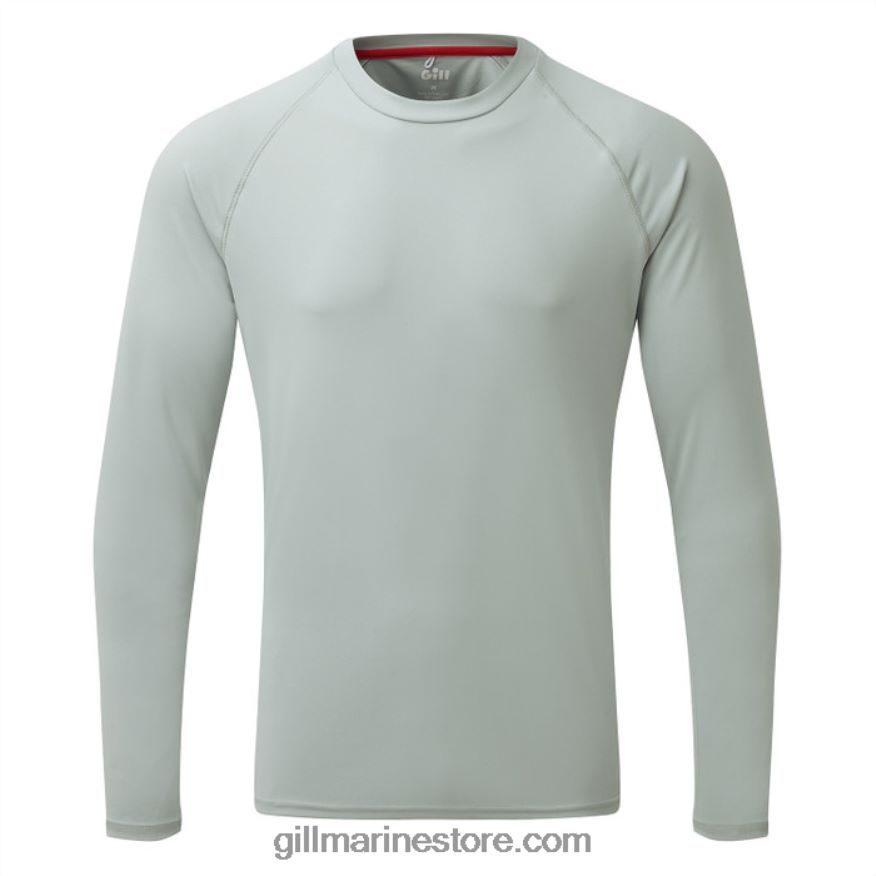 Gill Marine t-shirt uv tec pour hommes - manches longues DDP04L131 gris moyen