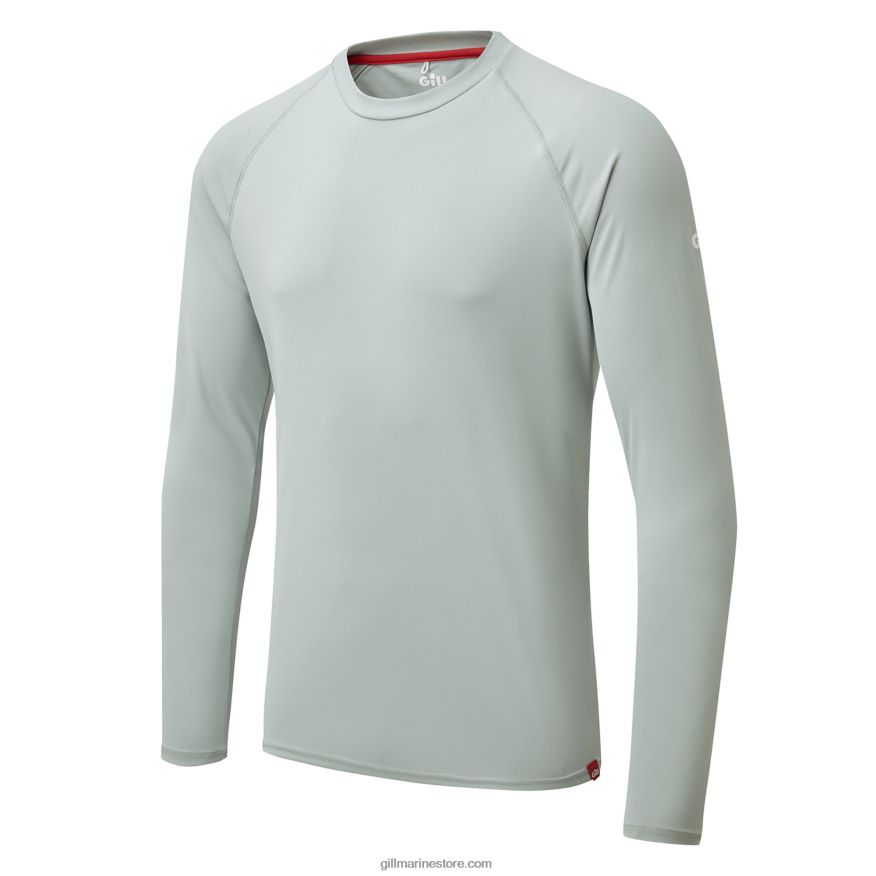 Gill Marine t-shirt uv tec pour hommes - manches longues DDP04L131 gris moyen